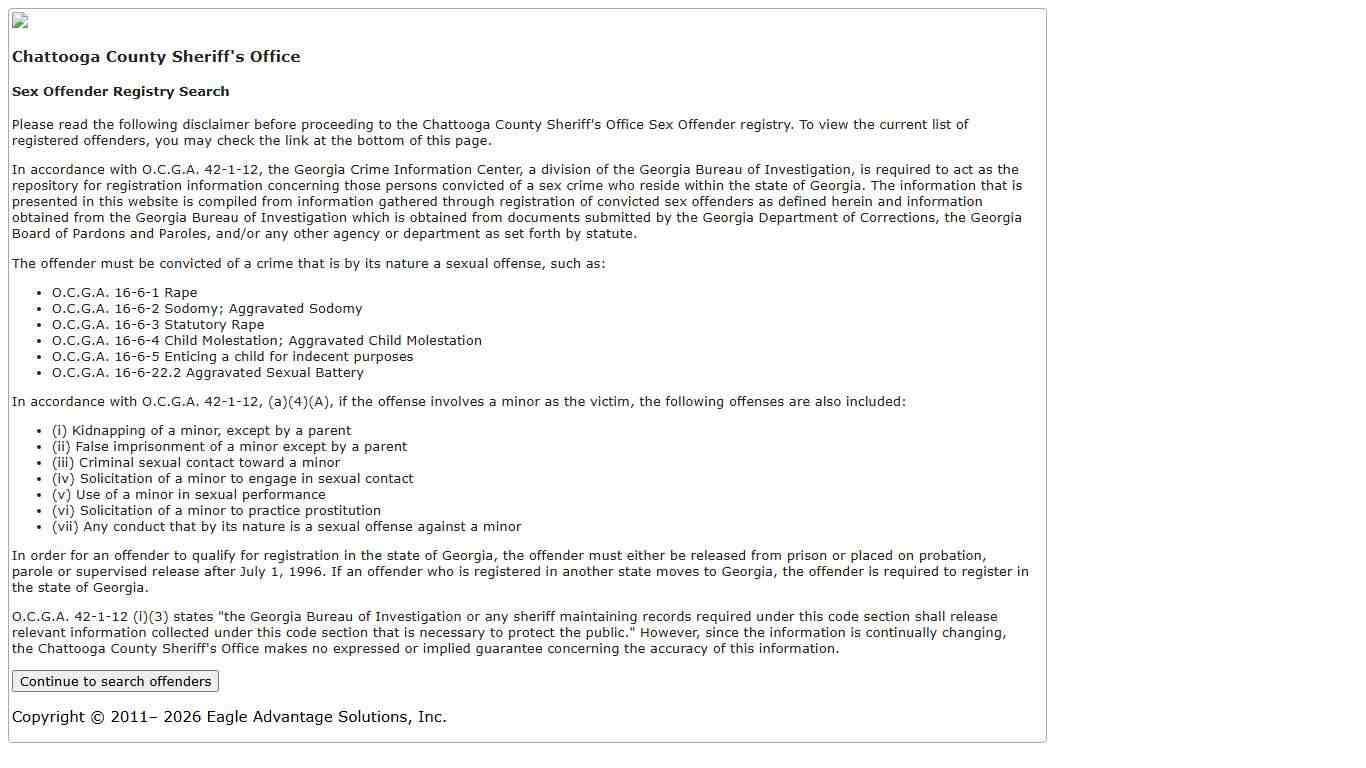 Sex Offender Information